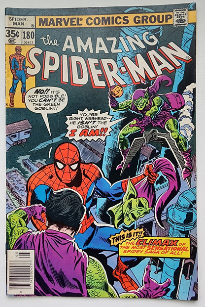 AMAZING SPIDER-MAN #180 1978 (ORIGIN & DEATH OF GREEN GOBLIN) Amazing Spider-Man MARVEL COMICS
