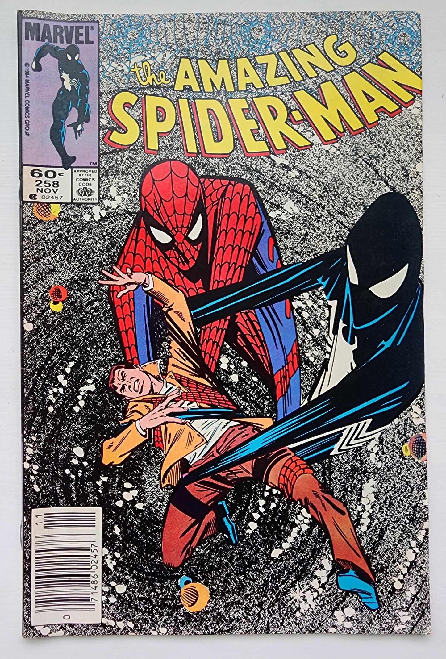 AMAZING SPIDER-MAN #258 1984 NEWSSTAND (BLACK SUIT COSTUME REVEALED TO BE ALIEN SYMBIOTE) Amazing Spider-Man MARVEL COMICS
