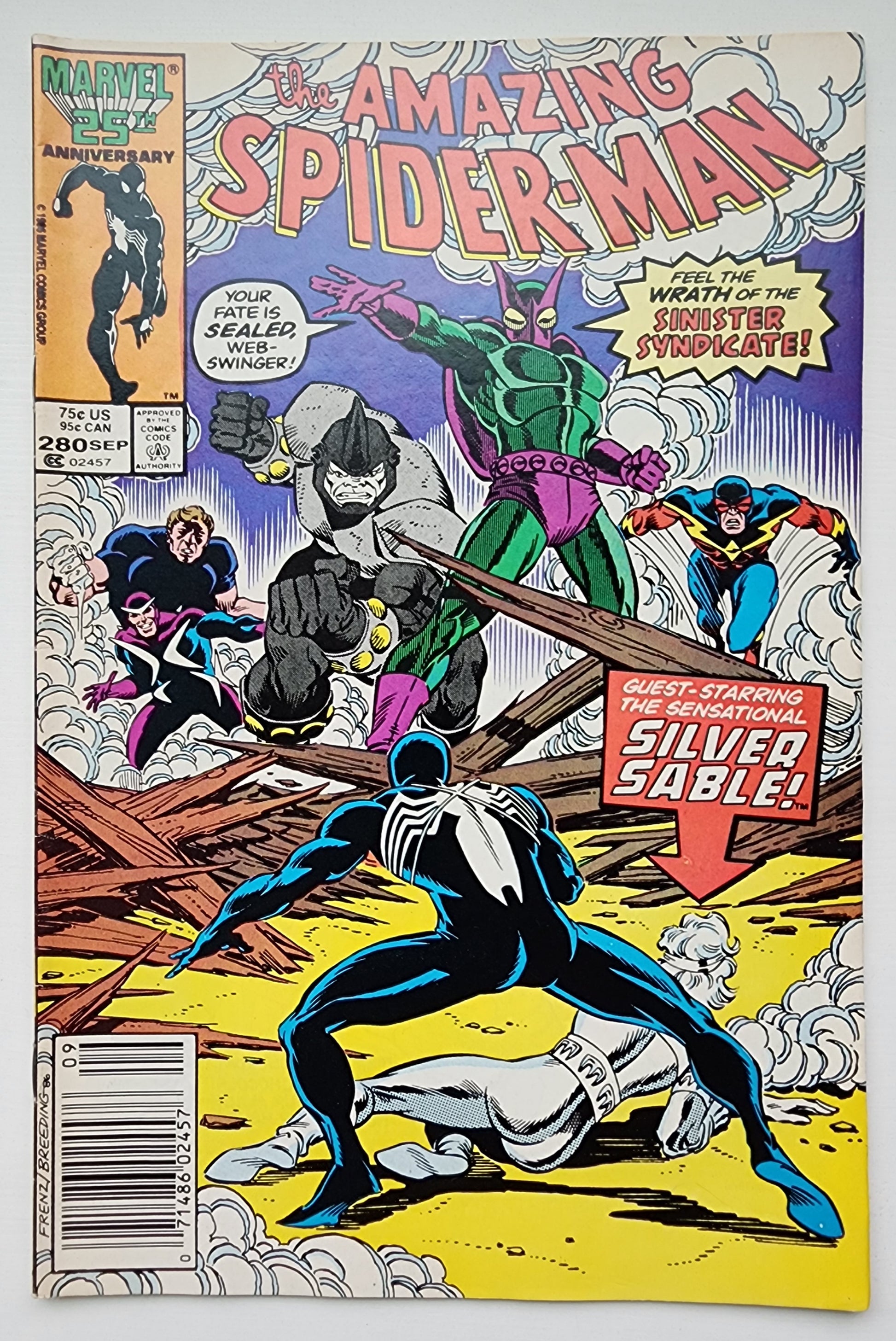 AMAZING SPIDER-MAN #280 1986 NEWSSTAND Amazing Spider-Man MARVEL COMICS