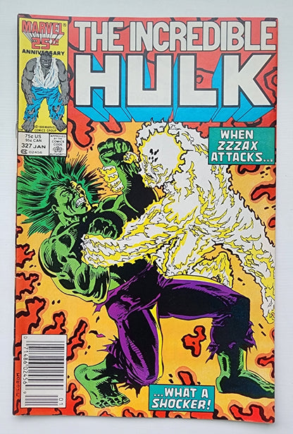 INCREDIBLE HULK #327 1986 NEWSSTAND Incredible Hulk MARVEL COMICS