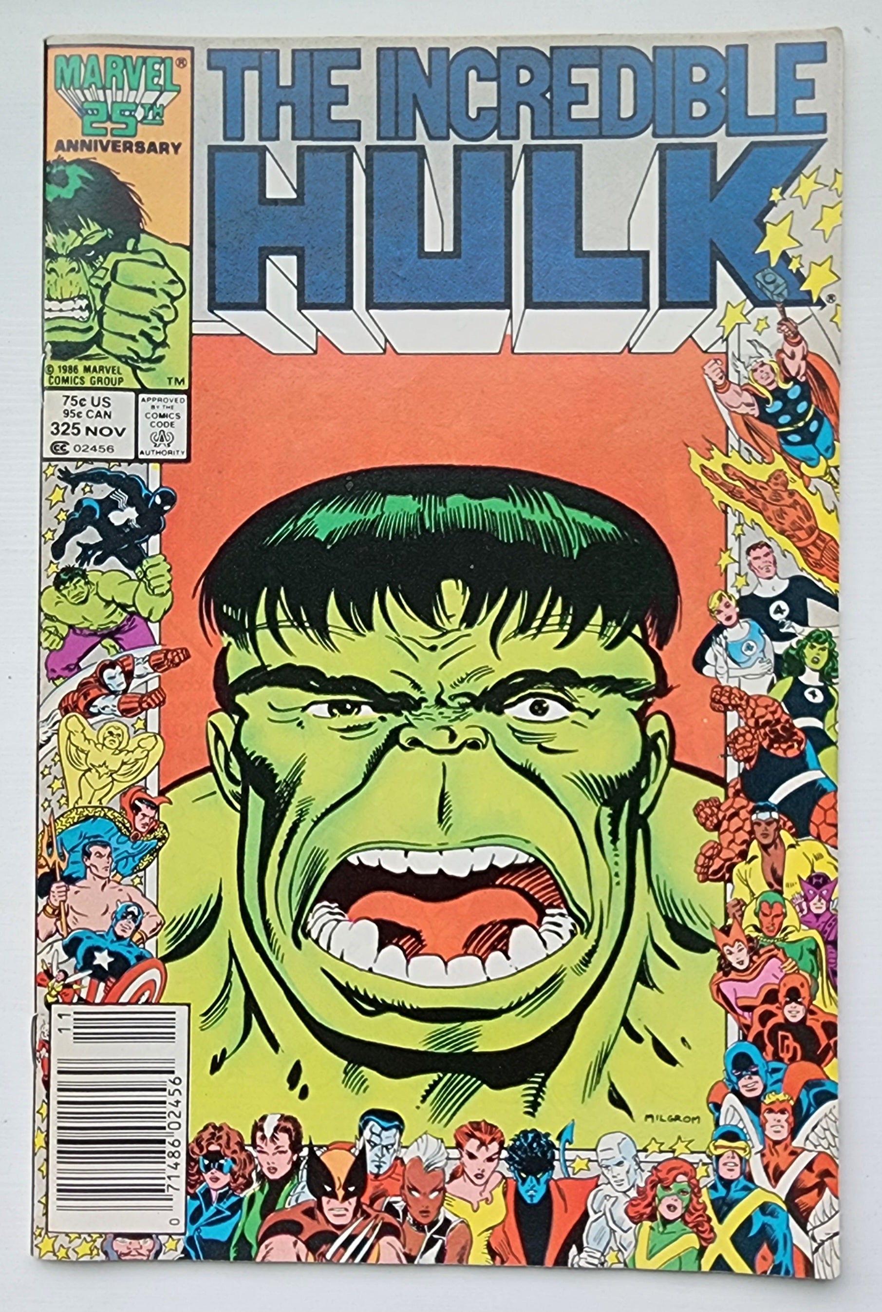 INCREDIBLE HULK #325 1986 NEWSSTAND Incredible Hulk MARVEL COMICS