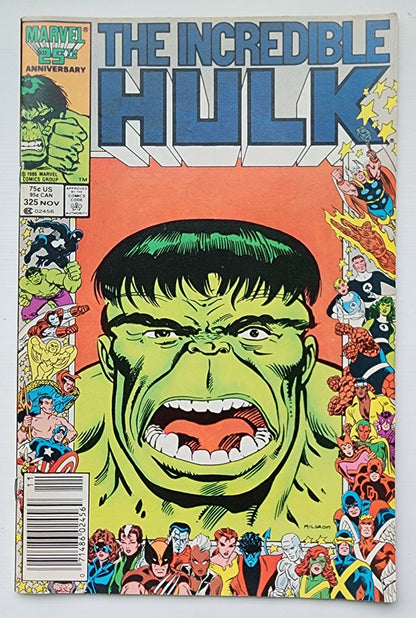 INCREDIBLE HULK #325 1986 NEWSSTAND Incredible Hulk MARVEL COMICS