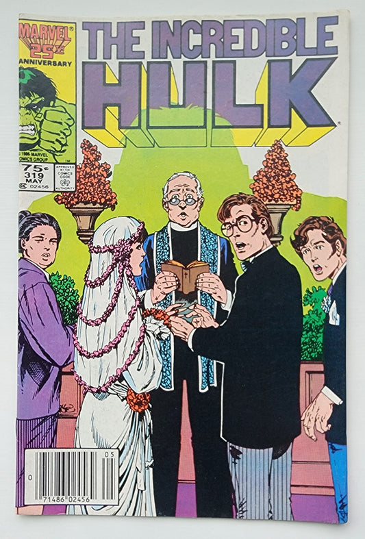 INCREDIBLE HULK #319 1986 NEWSSTAND BYRNE COVER (WEDDING OF BRUCE BANNER & BETTY ROSS) Incredible Hulk MARVEL COMICS