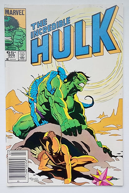INCREDIBLE HULK #309 1985 NEWSSTAND MIKE MIGNOLA COVER Incredible Hulk MARVEL COMICS