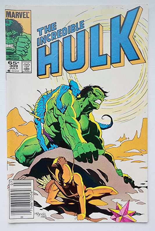 INCREDIBLE HULK #309 1985 NEWSSTAND MIKE MIGNOLA COVER Incredible Hulk MARVEL COMICS