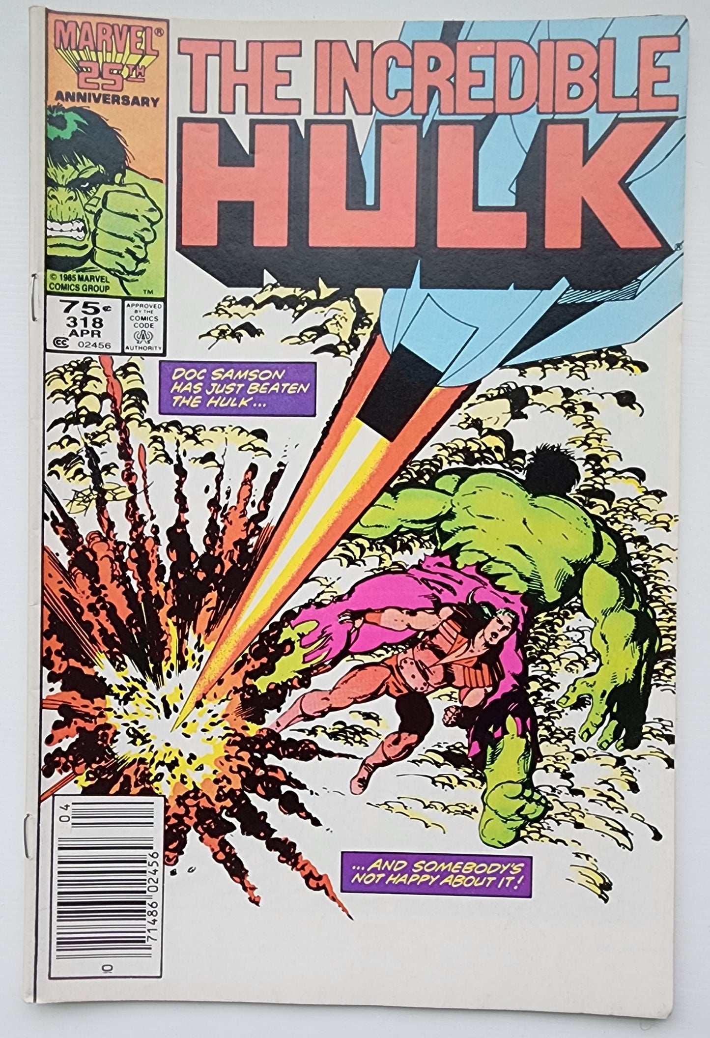 INCREDIBLE HULK #318 1986 NEWSSTAND BYRNE COVER Incredible Hulk MARVEL COMICS