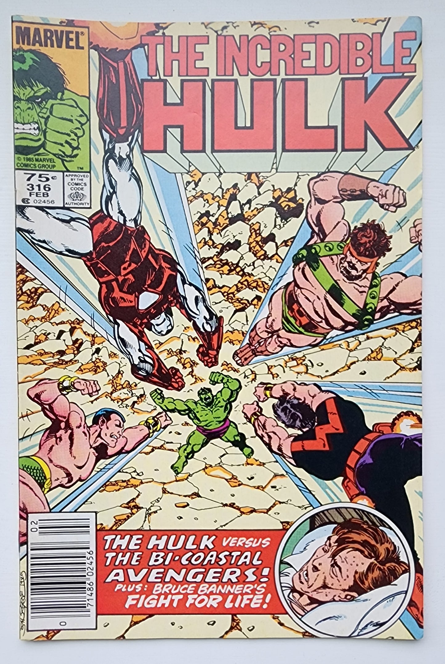 INCREDIBLE HULK #316 1986 NEWSSTAND BYRNE COVER Incredible Hulk MARVEL COMICS