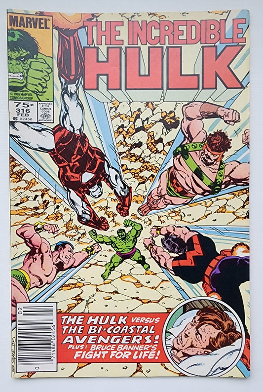 INCREDIBLE HULK #316 1986 NEWSSTAND BYRNE COVER Incredible Hulk MARVEL COMICS