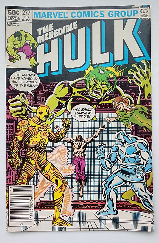 INCREDIBLE HULK #277 1982 NEWSSTAND Incredible Hulk MARVEL COMICS