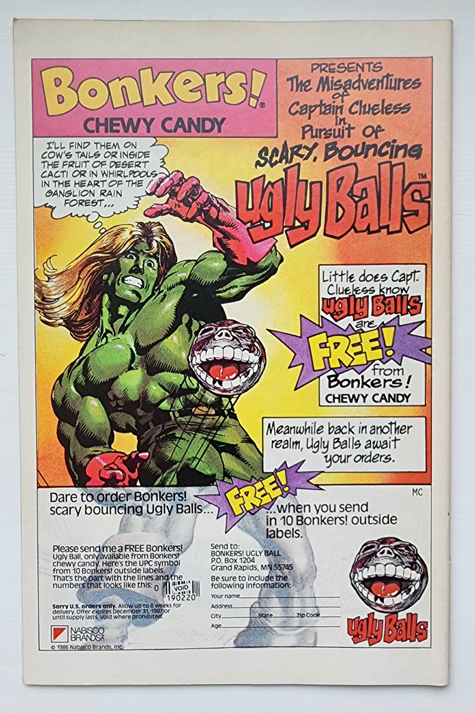 INCREDIBLE HULK #331 1987 NEWSSTAND TODD MCFARLANE COVER Incredible Hulk MARVEL COMICS