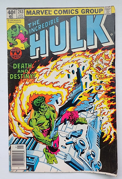 INCREDIBLE HULK #243 1980 NEWSSTAND Incredible Hulk MARVEL COMICS