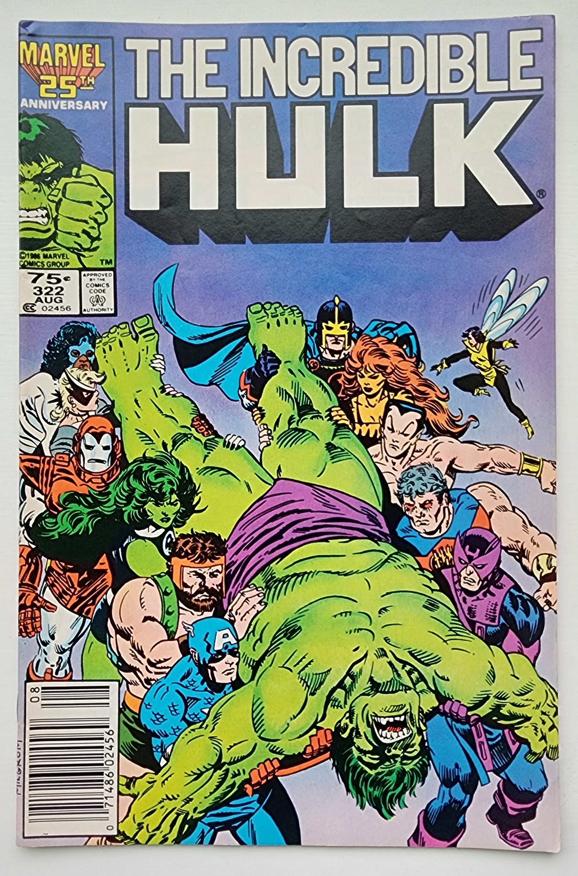 INCREDIBLE HULK #322 1986 NEWSSTAND Incredible Hulk MARVEL COMICS