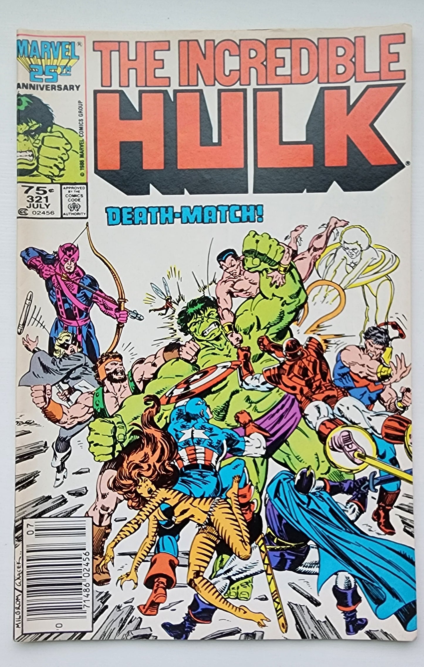 INCREDIBLE HULK #321 1986 NEWSSTAND Incredible Hulk MARVEL COMICS