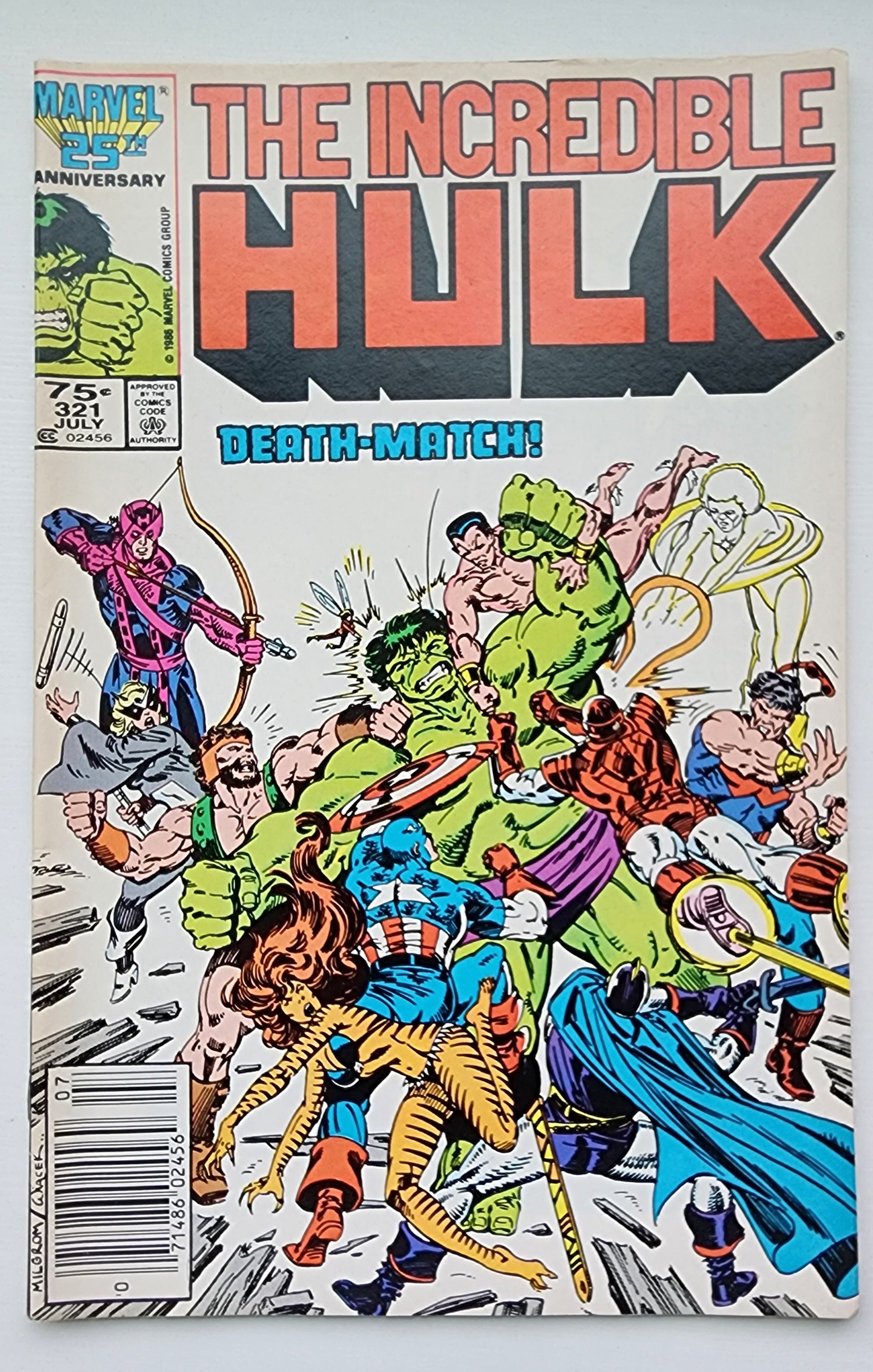 INCREDIBLE HULK #321 1986 NEWSSTAND Incredible Hulk MARVEL COMICS