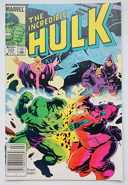 INCREDIBLE HULK #304 1985 NEWSSTAND Incredible Hulk MARVEL COMICS