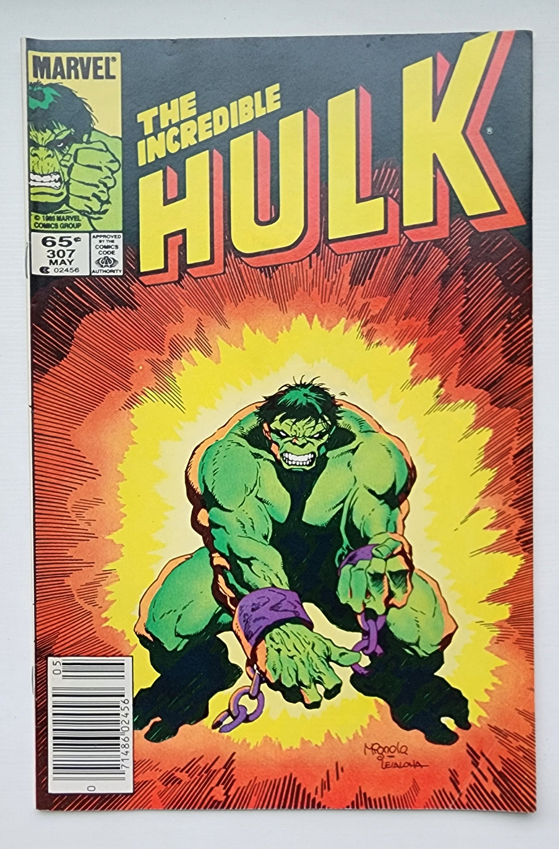 INCREDIBLE HULK #307 1985 NEWSSTAND Incredible Hulk MARVEL COMICS