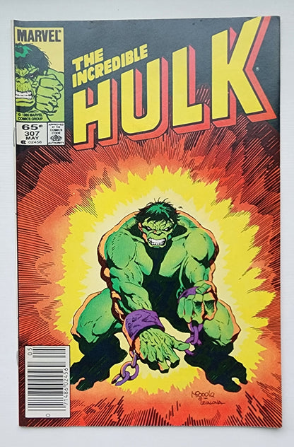 INCREDIBLE HULK #307 1985 NEWSSTAND Incredible Hulk MARVEL COMICS