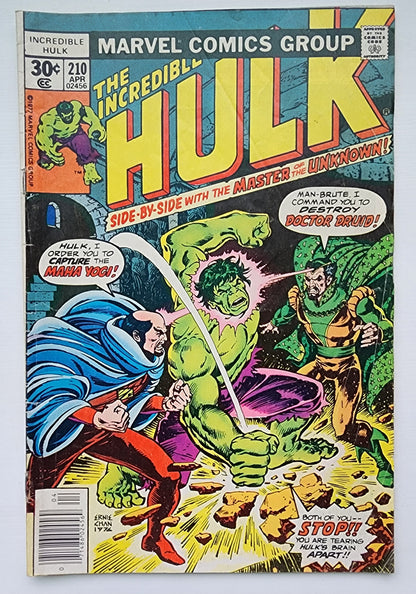 INCREDIBLE HULK #210 1977 NEWSSTAND Incredible Hulk MARVEL COMICS