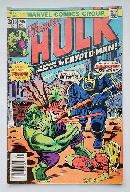 INCREDIBLE HULK #205 1976 NEWSSTAND Incredible Hulk MARVEL COMICS