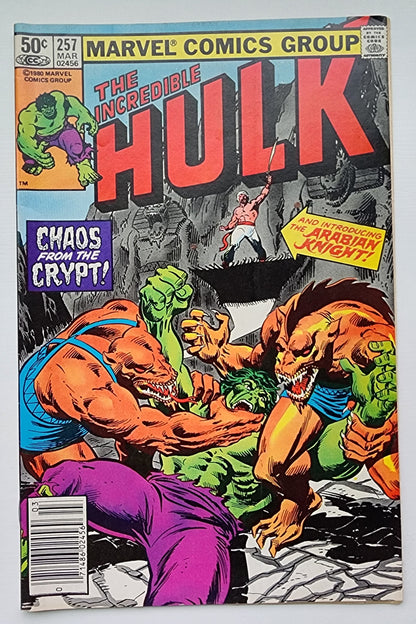 INCREDIBLE HULK #257 1981 NEWSSTAND (1ST APP ARABIAN KNIGHT) [I01] Incredible Hulk MARVEL COMICS
