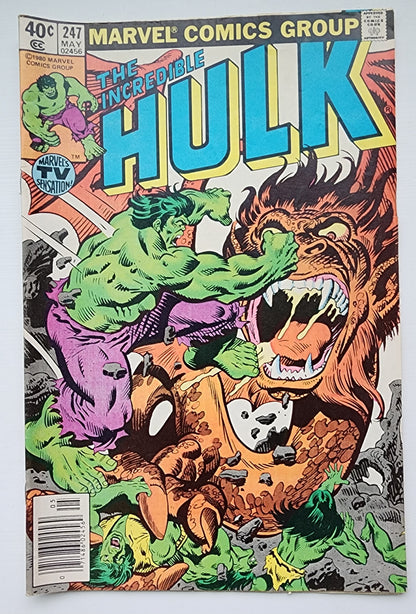 INCREDIBLE HULK #247 1980 NEWSSTAND Incredible Hulk MARVEL COMICS