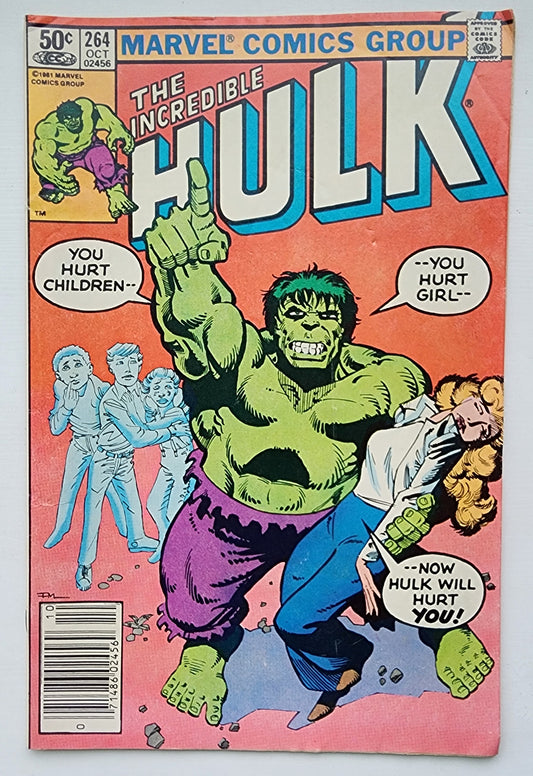 INCREDIBLE HULK #264 1981 NEWSSTAND [I01] Incredible Hulk MARVEL COMICS