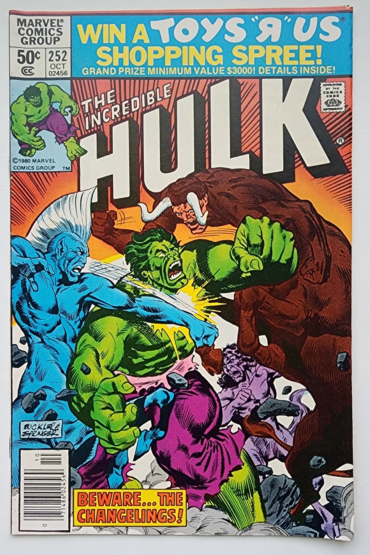INCREDIBLE HULK #252 1980 NEWSSTAND Incredible Hulk MARVEL COMICS