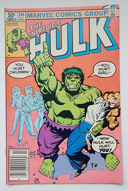 INCREDIBLE HULK #264 1981 NEWSSTAND [I02] Incredible Hulk MARVEL COMICS