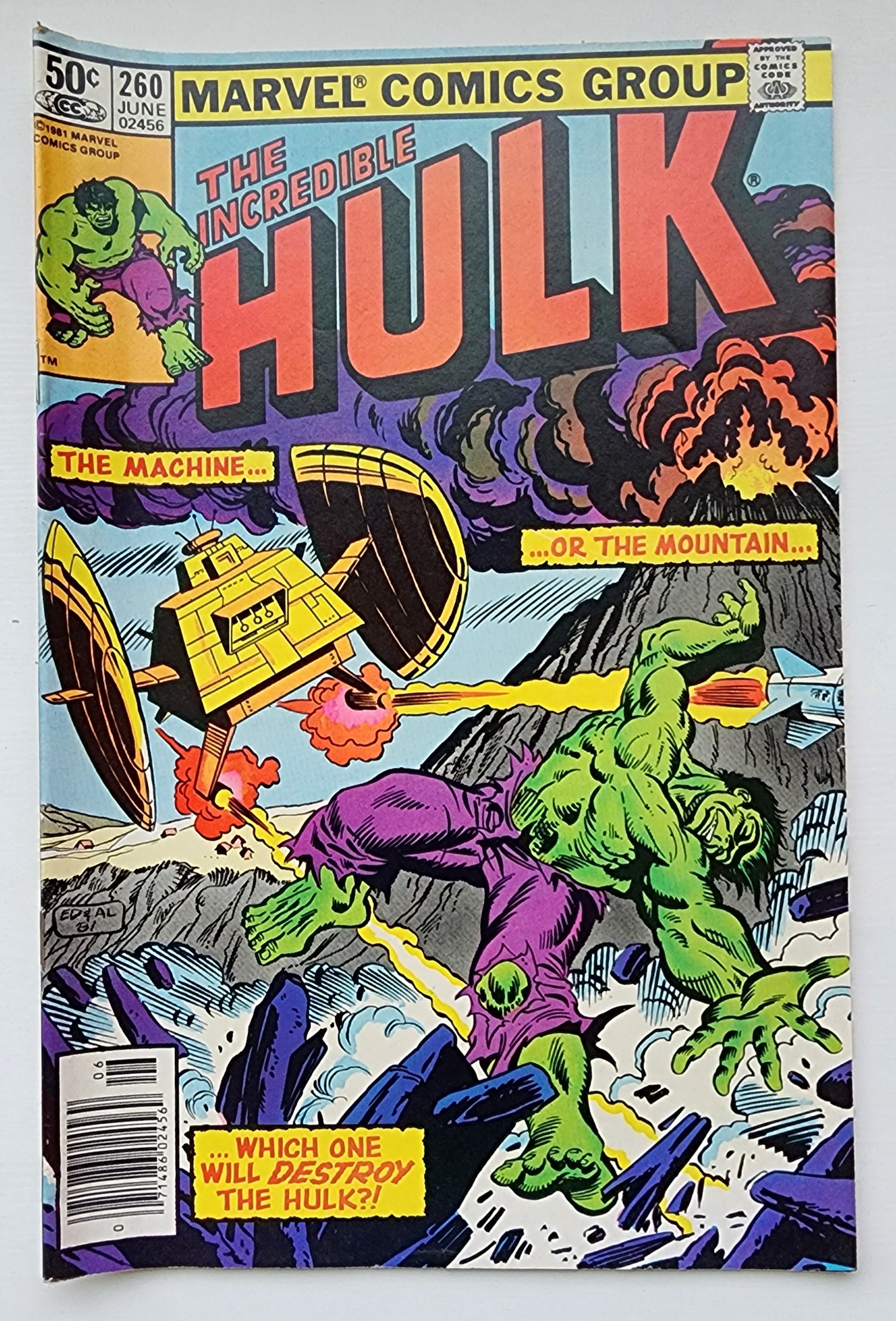 INCREDIBLE HULK #260 1981 NEWSSTAND Incredible Hulk MARVEL COMICS