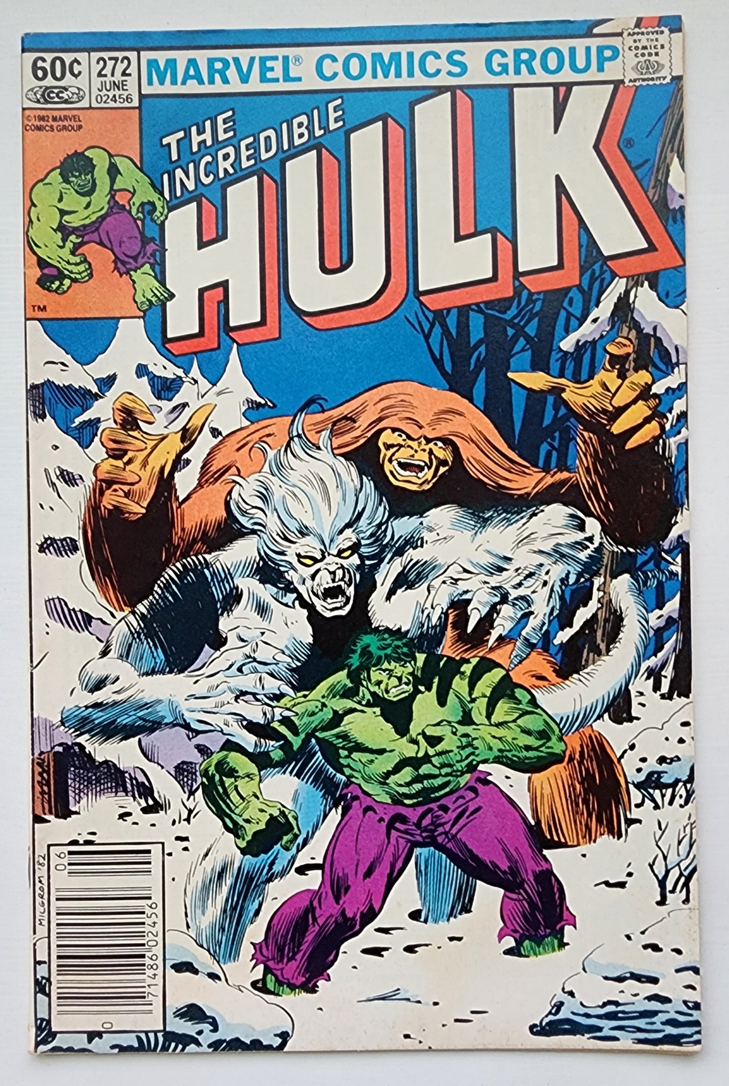 INCREDIBLE HULK #272 1982 NEWSSTAND Incredible Hulk MARVEL COMICS