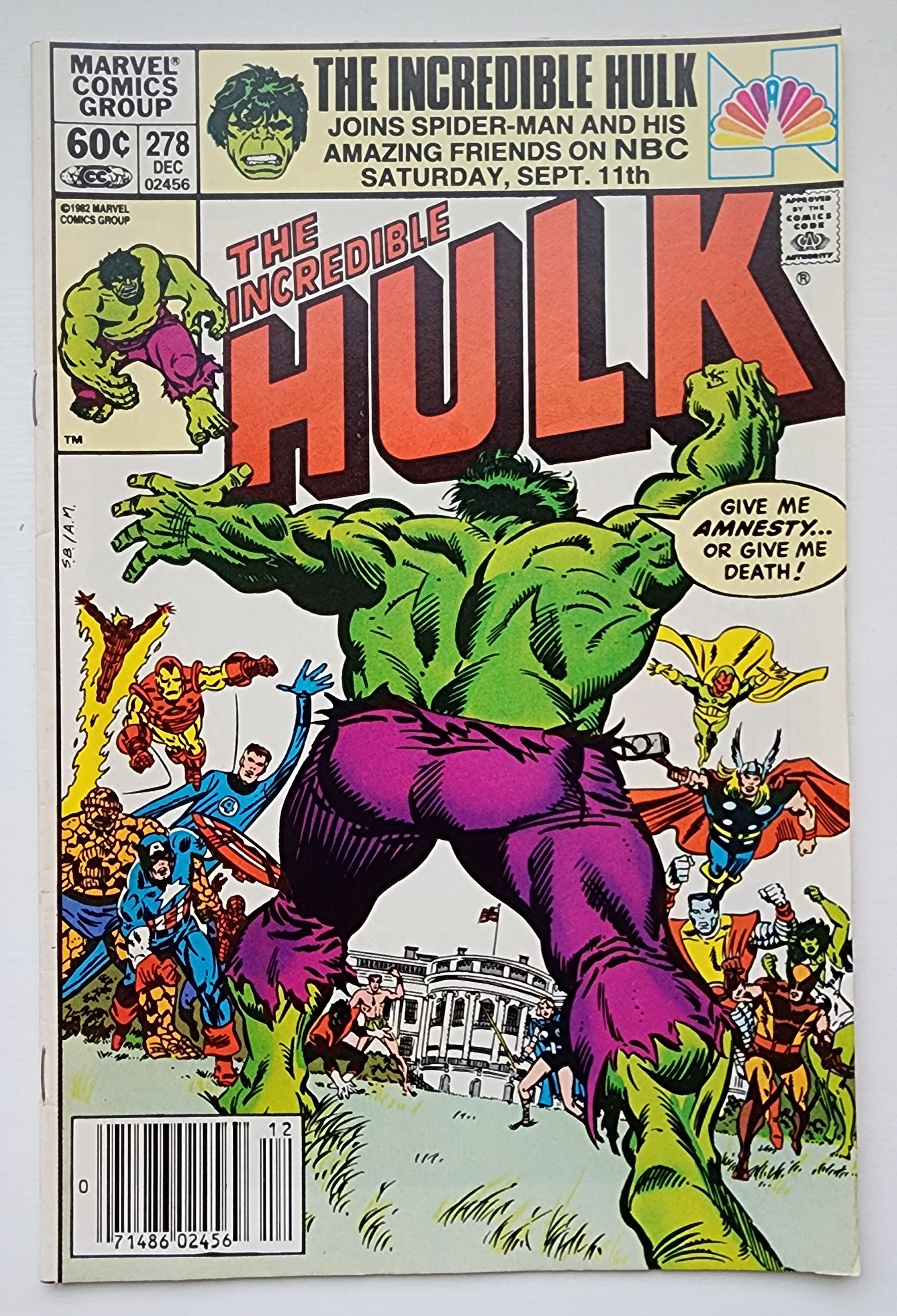 INCREDIBLE HULK #278 1982 NEWSSTAND Incredible Hulk MARVEL COMICS