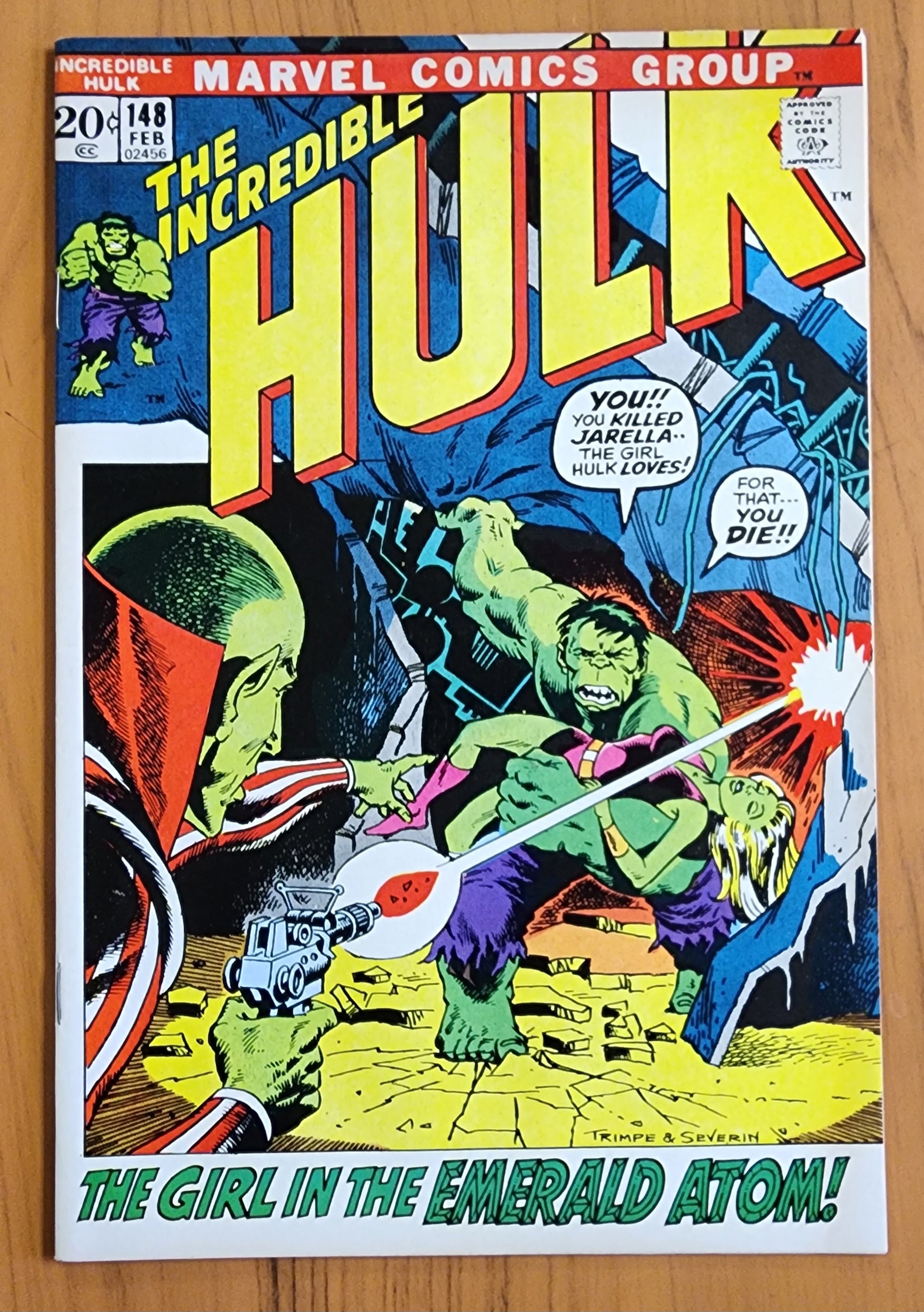 INCREDIBLE HULK #148 1972 Incredible Hulk MARVEL COMICS