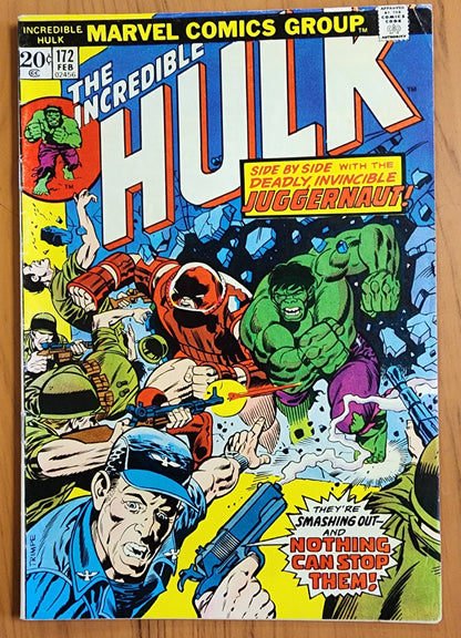 INCREDIBLE HULK #172 1974 Incredible Hulk MARVEL COMICS
