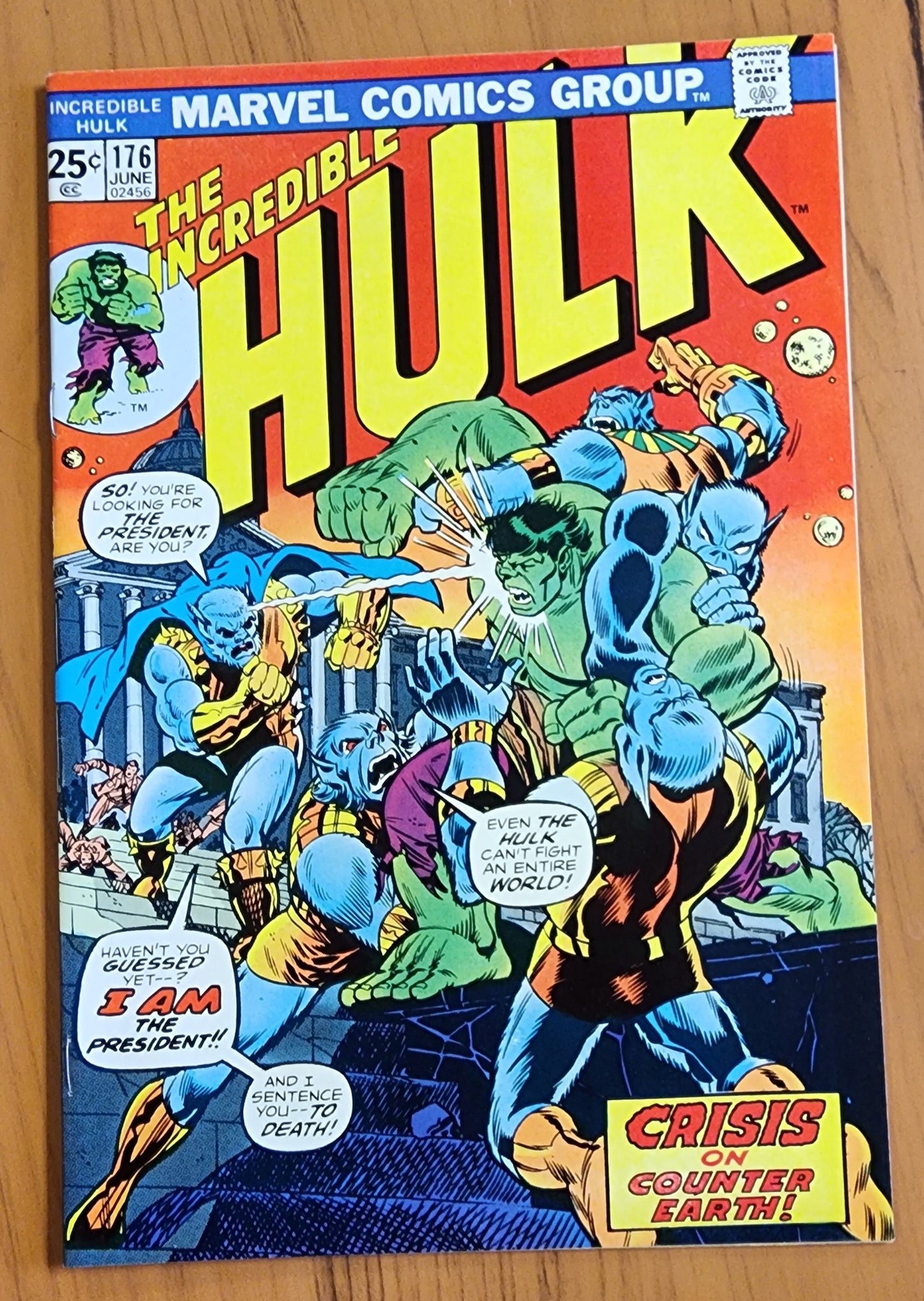 INCREDIBLE HULK #176 1974 Incredible Hulk MARVEL COMICS
