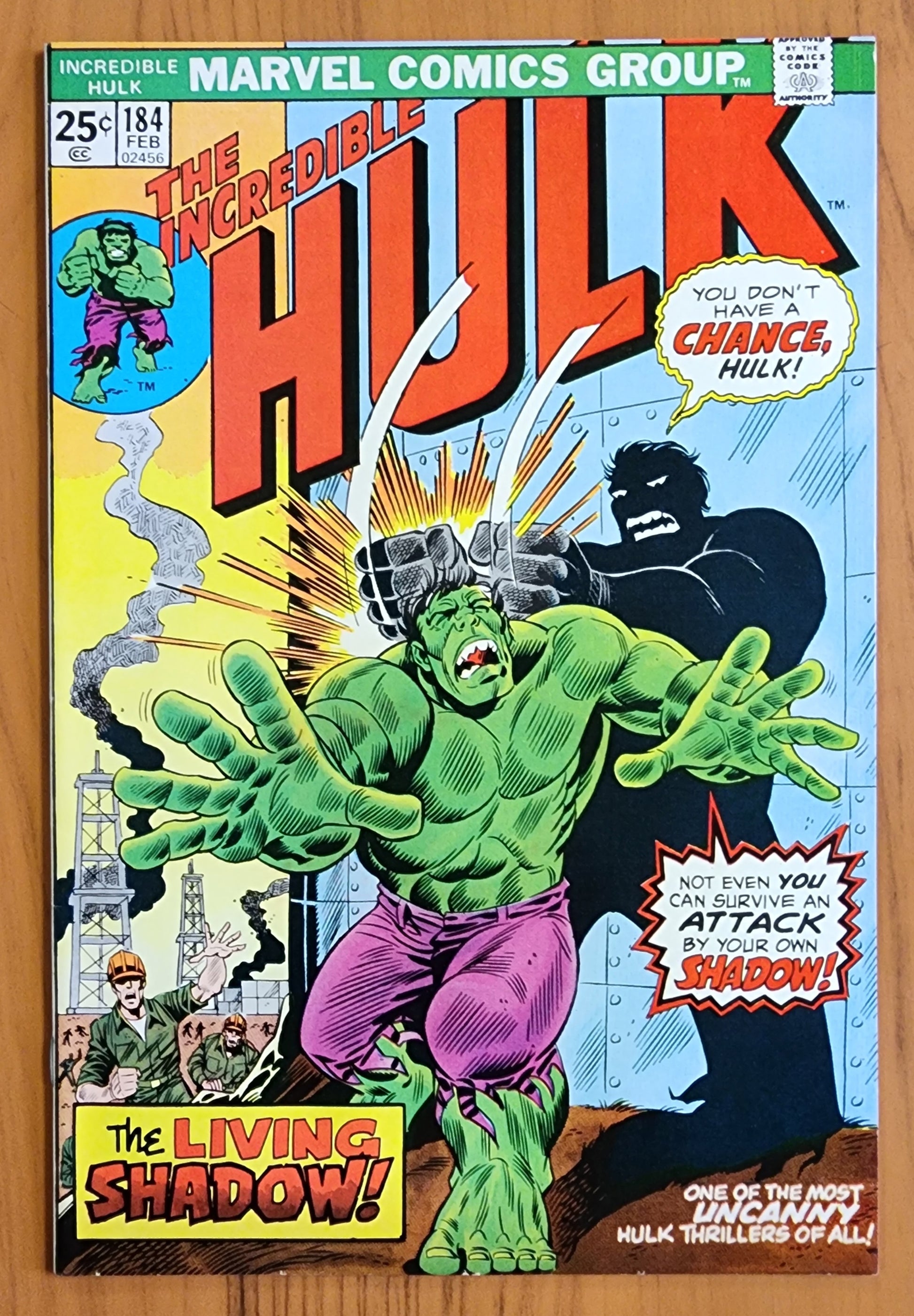 INCREDIBLE HULK #184 1975 Incredible Hulk MARVEL COMICS