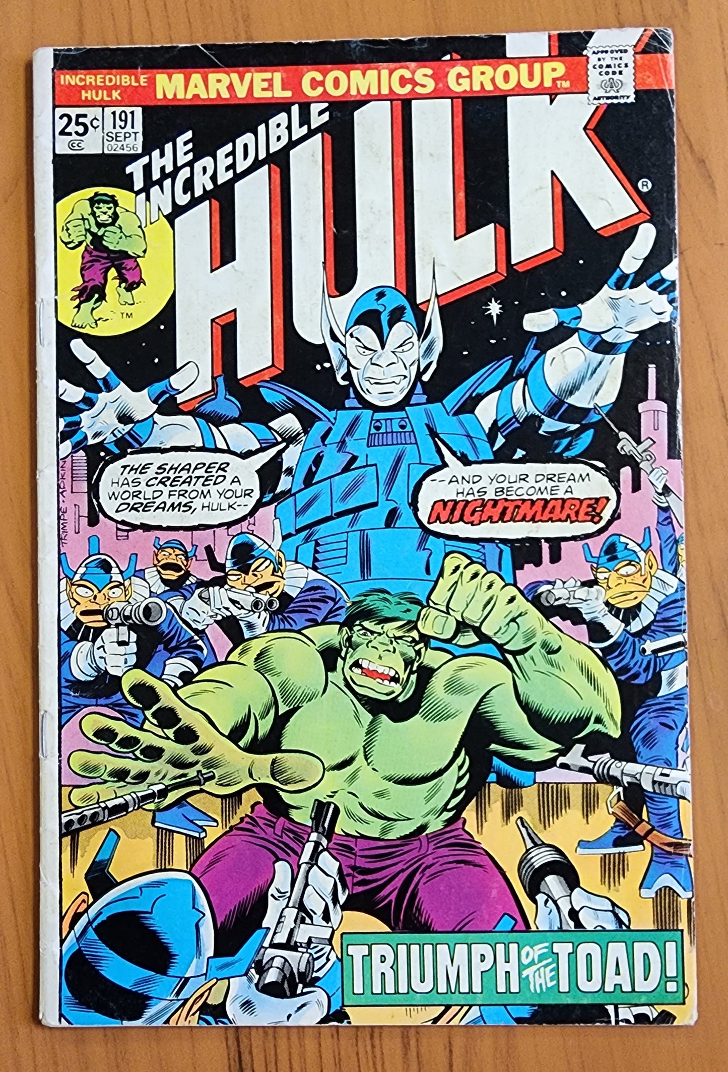 INCREDIBLE HULK #191 1975 Incredible Hulk MARVEL COMICS