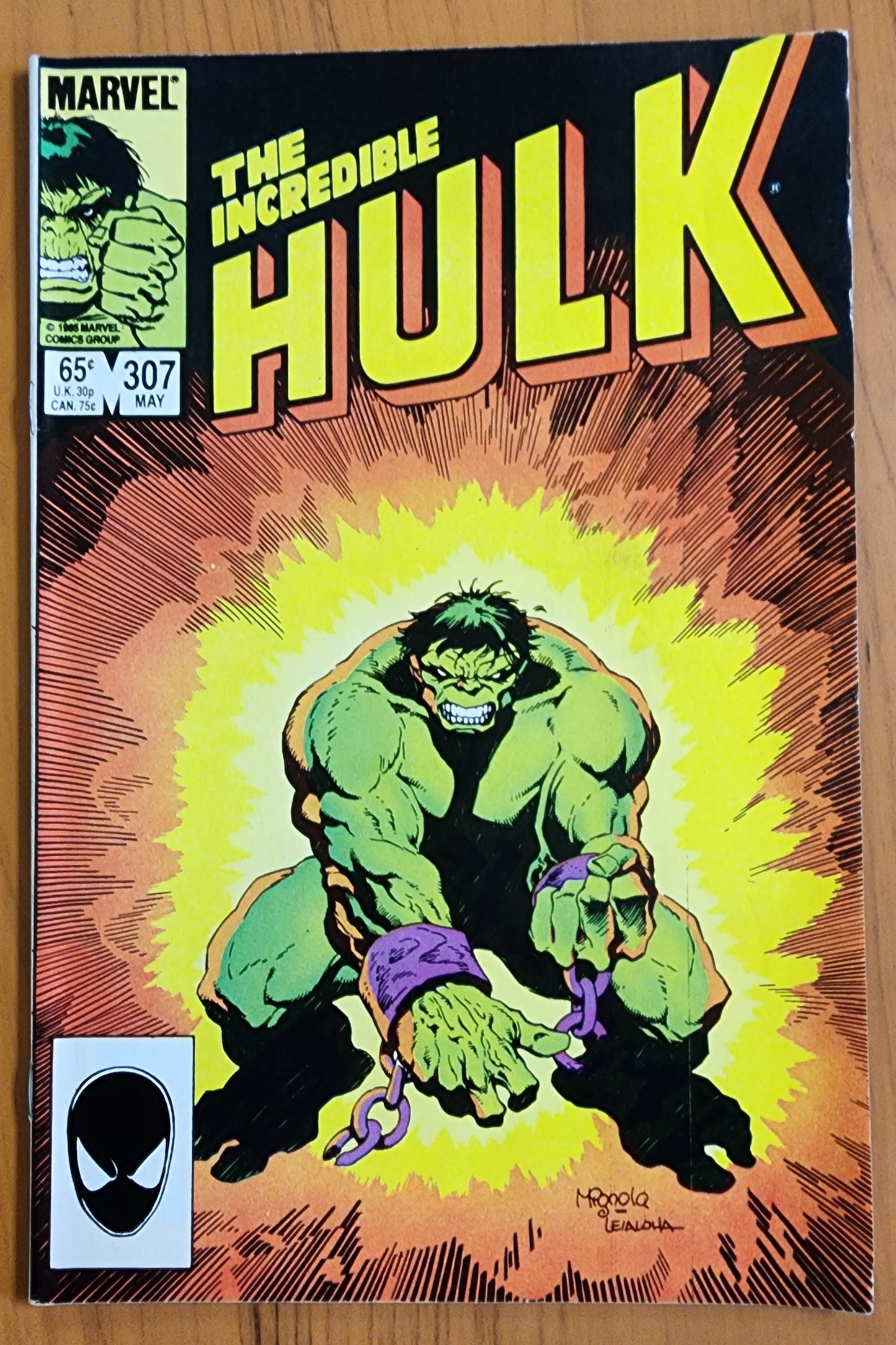 INCREDIBLE HULK #307 1985 Incredible Hulk MARVEL COMICS