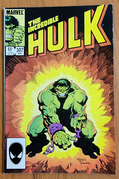 INCREDIBLE HULK #307 1985 Incredible Hulk MARVEL COMICS