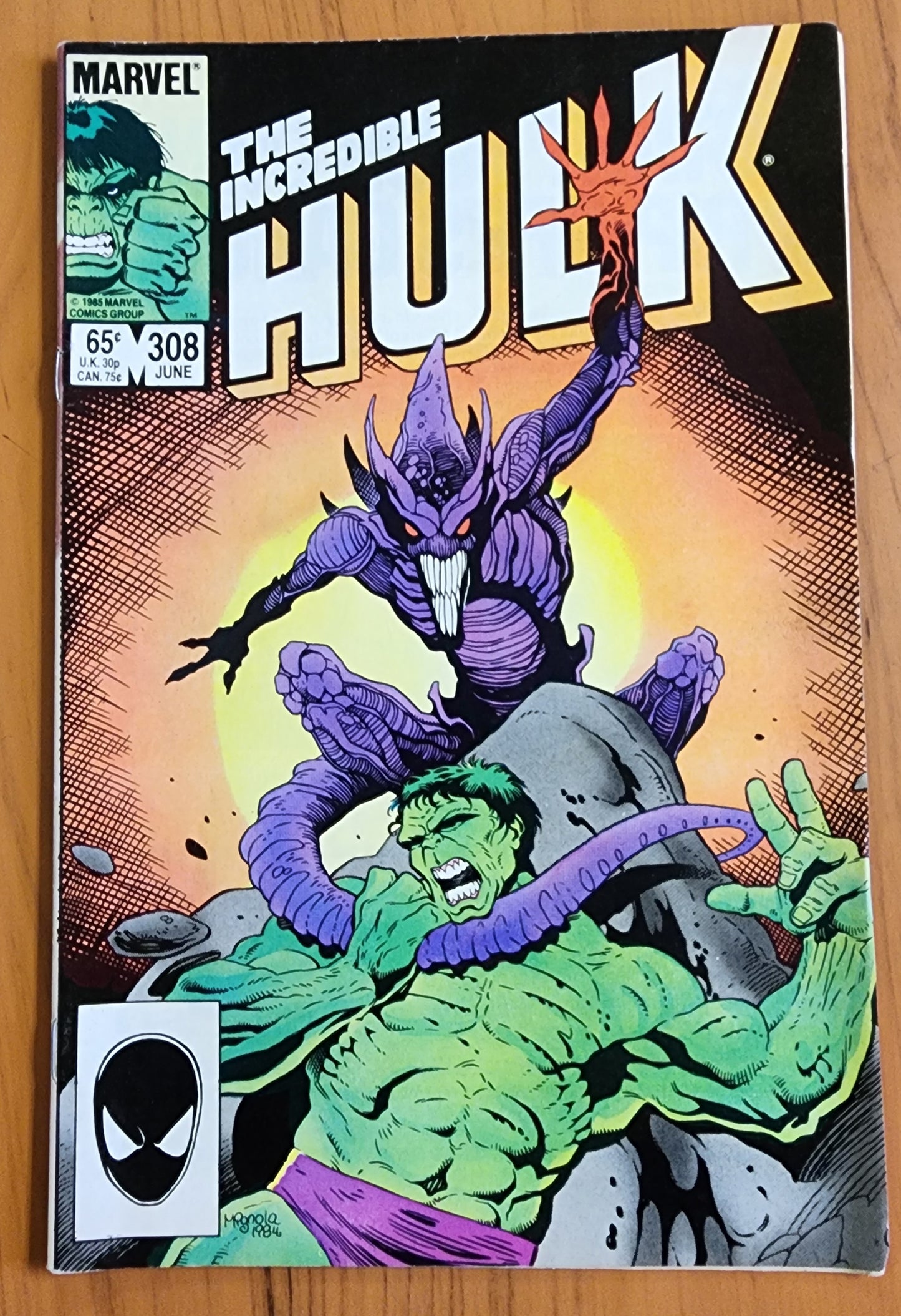 INCREDIBLE HULK #308 1985 Incredible Hulk MARVEL COMICS