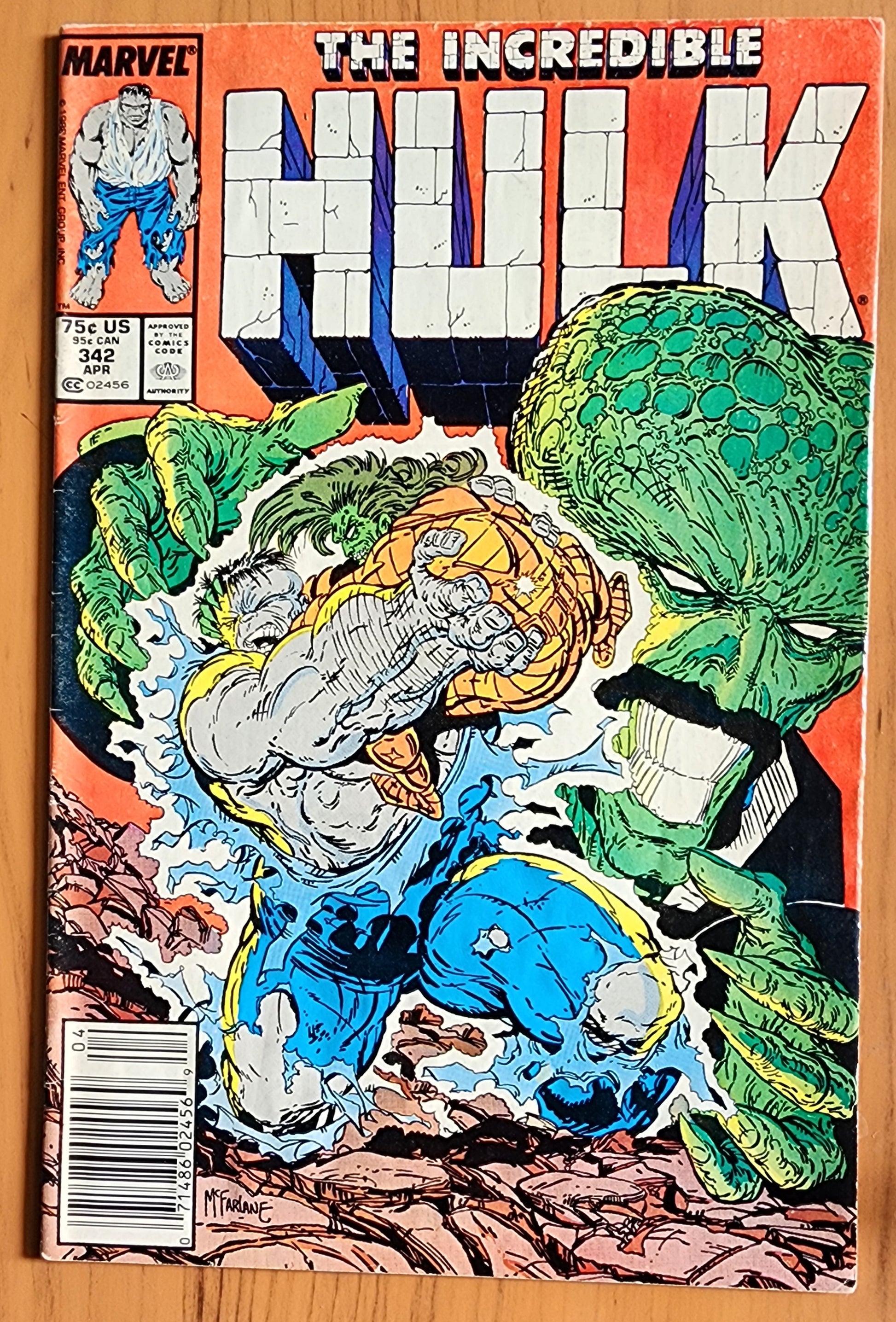 INCREDIBLE HULK #342 1988 MCFARLANE COVER Incredible Hulk MARVEL COMICS