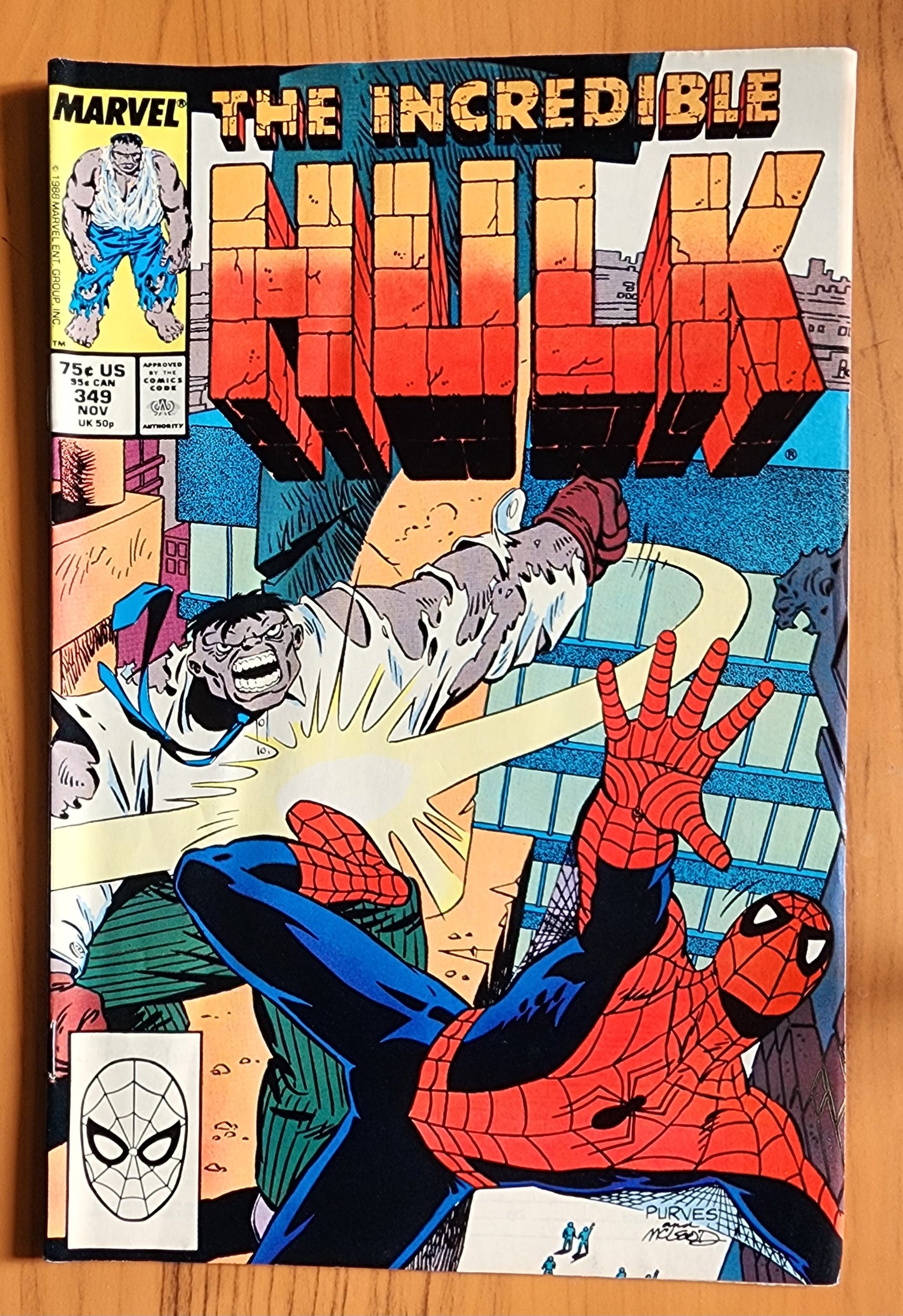 INCREDIBLE HULK #349 1988 [J01] Incredible Hulk MARVEL COMICS