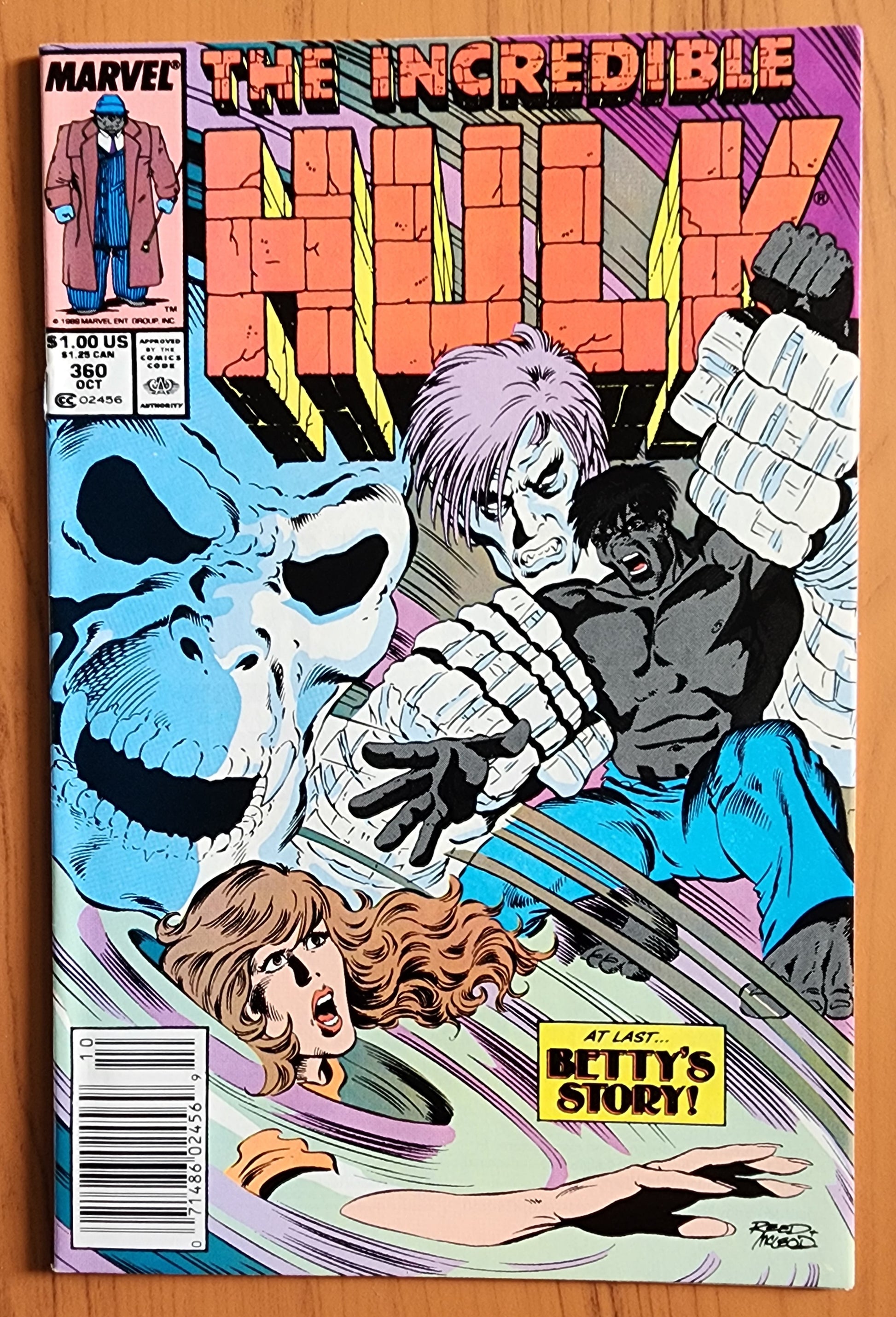 INCREDIBLE HULK #360 1989 NEWSSTAND Incredible Hulk MARVEL COMICS