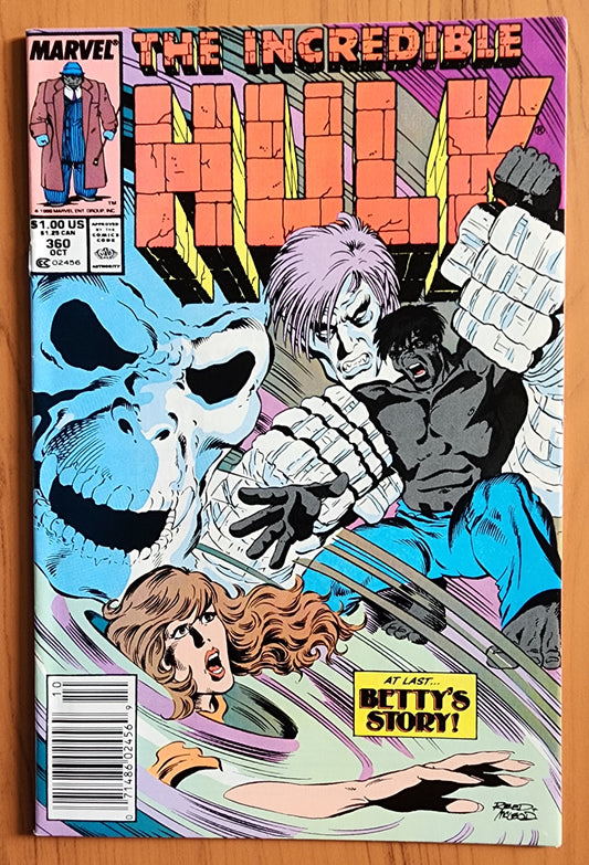 INCREDIBLE HULK #360 1989 NEWSSTAND Incredible Hulk MARVEL COMICS