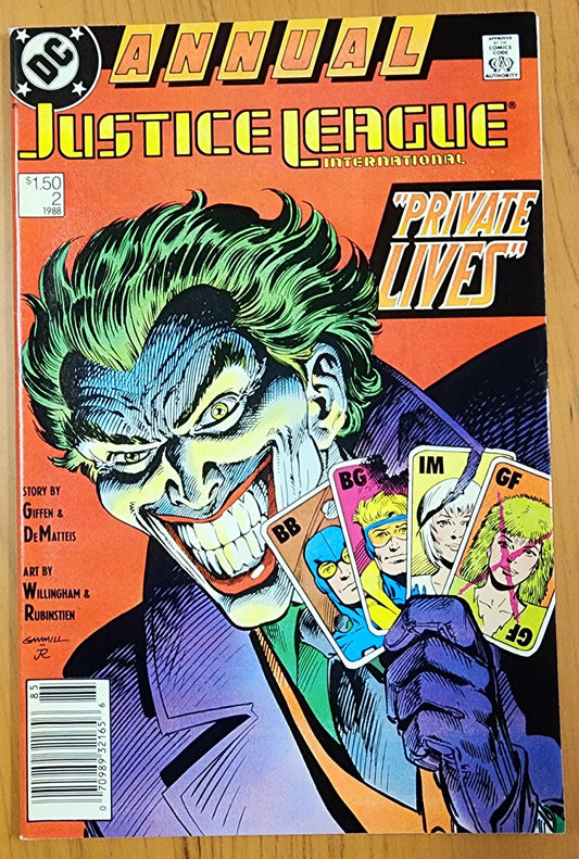 JUSTICE LEAGUE ANNUAL #2 1987 NEWSSTAND Justice League DC COMICS