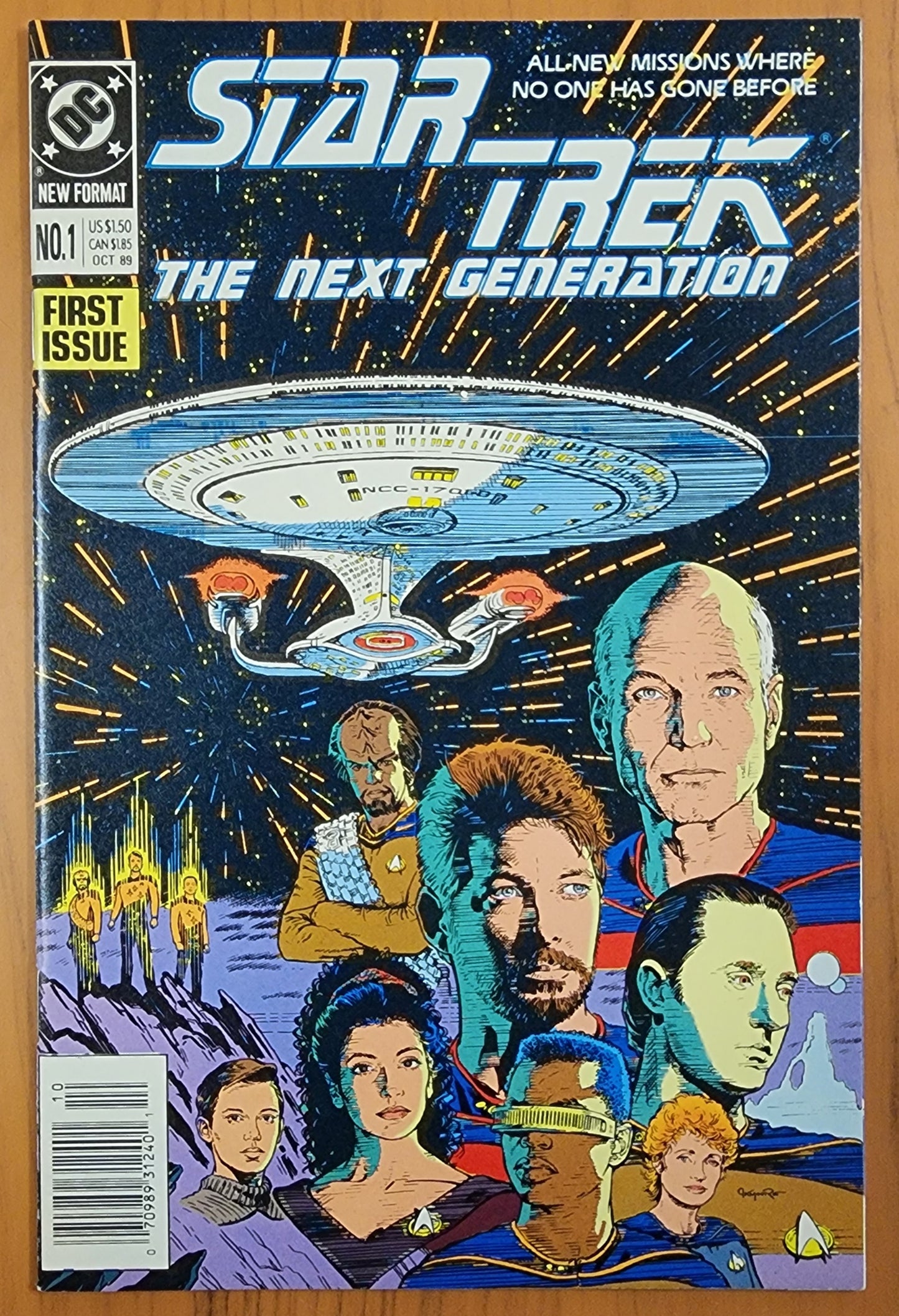 STAR TREK THE NEXT GENERATION #1 1991 NEWSSTAND Star Trek DC COMICS