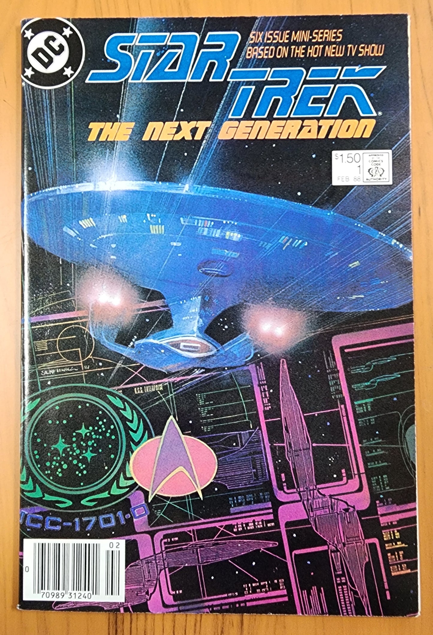 STAR TREK THE NEXT GENERATION #1 1988 NEWSSTAND Star Trek DC COMICS