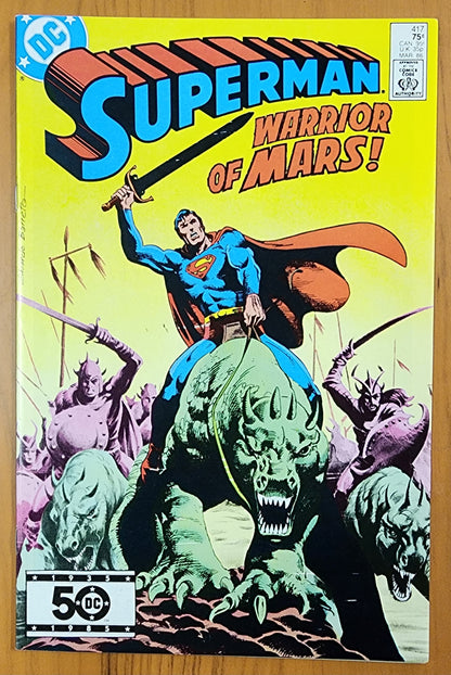 SUPERMAN #417 1986 Superman DC COMICS