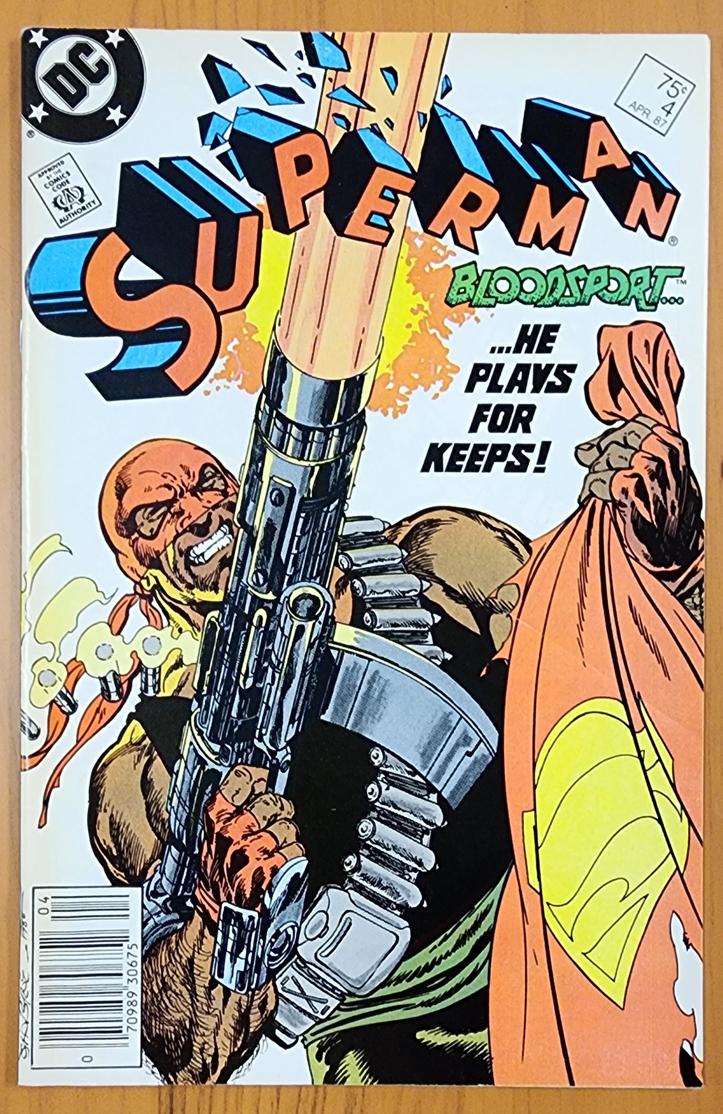 SUPERMAN #4 1987 NEWSSTAND ( 1st App Bloodsport ) Superman DC COMICS