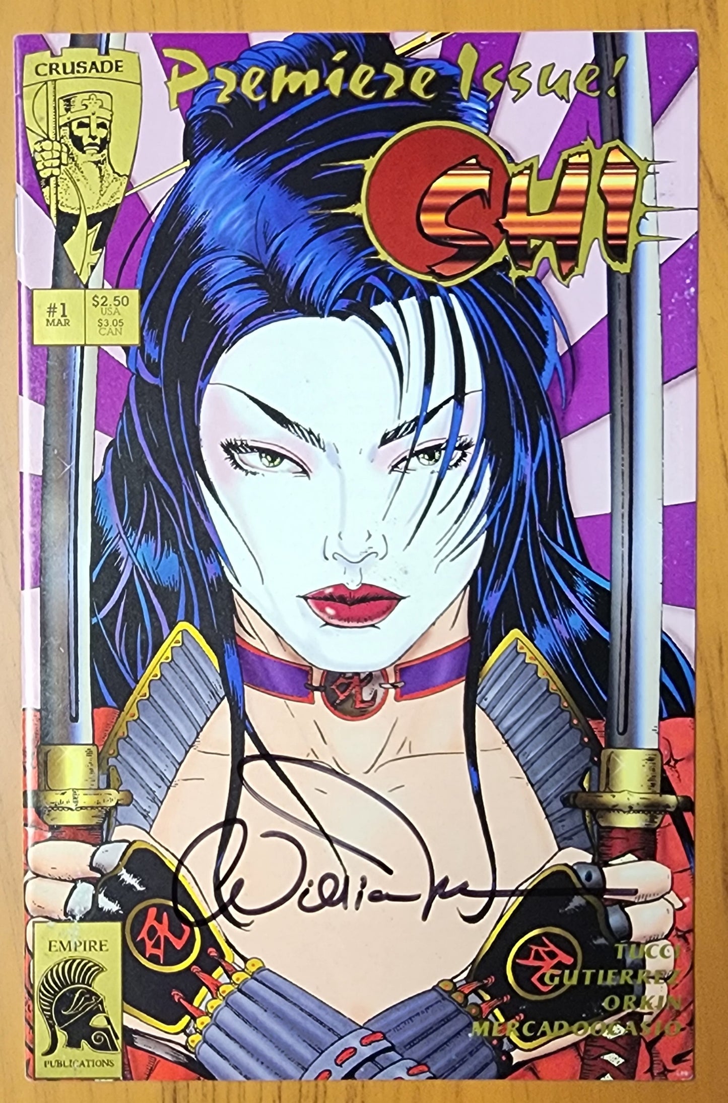 SHI #1 PREMIERE ISSUE 1994 SIGNED BY BILLY TUCCI Shi London Knight