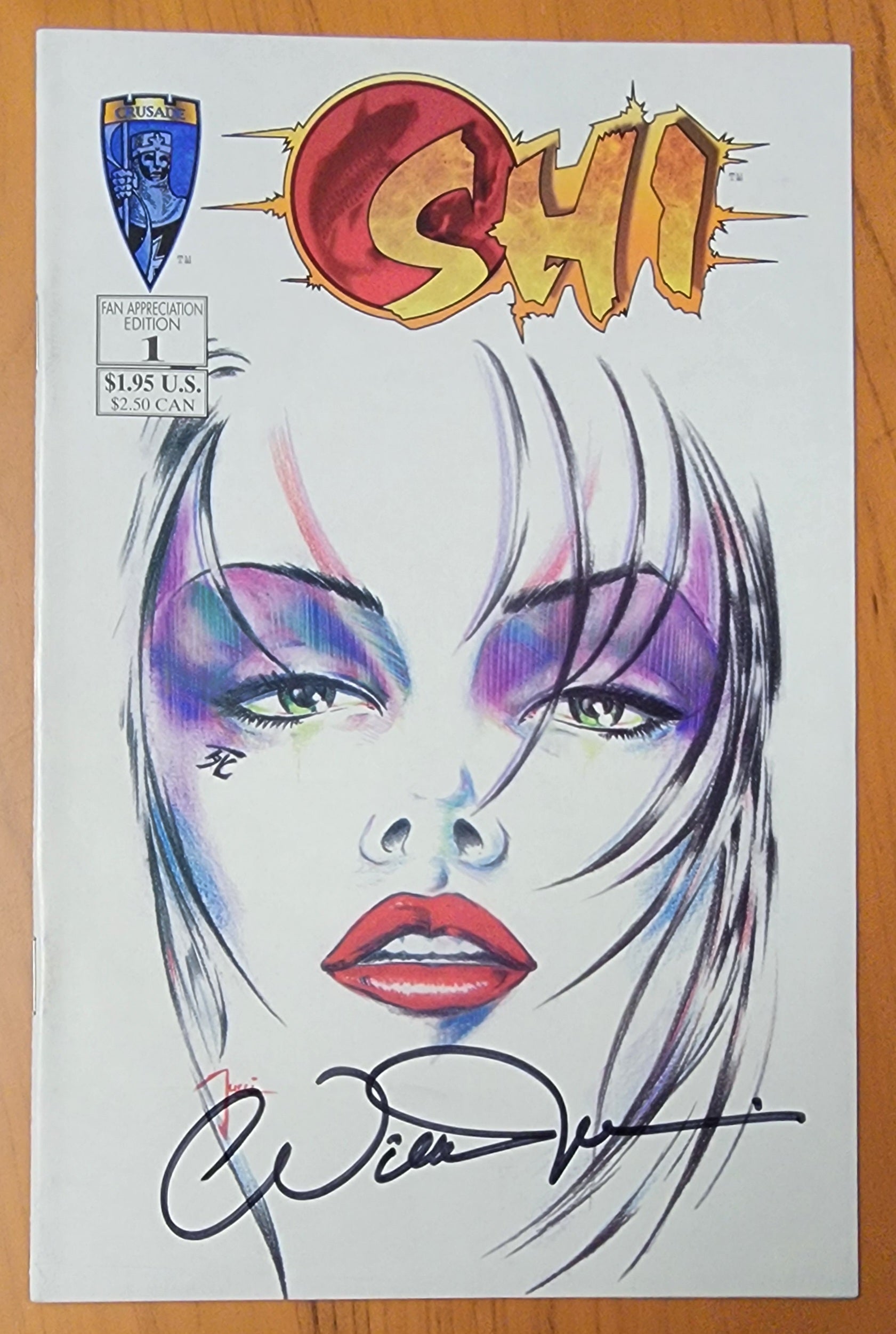 SHI #1 PREMIERE ISSUE FAN APPRECIATION EDITION 1994 SIGNED BY BILLY TUCCI Shi CRUSADE COMICS